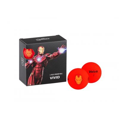 Volvik Vivid Marvel 'Iron Man' 4 Ball Pack - Red