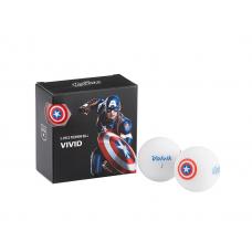 Volvik Vivid Marvel 'Captain America' 4 Ball Pack - White