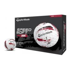 TaylorMade Speedsoft Ink 2024 Golf Balls - Red