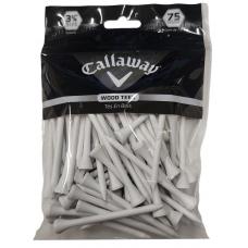 Callaway Wooden White Golf Tees - 75 Pack