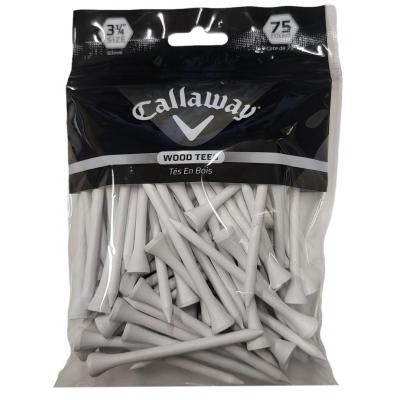 Callaway Wooden White Golf Tees - 75 Pack